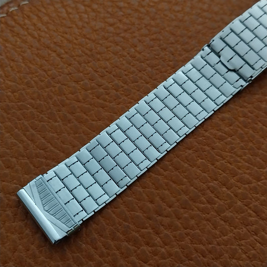 5/8" 1920s-1930s Gemex Chromium Art Deco Bamboo Brick Link Vintage Watch Band