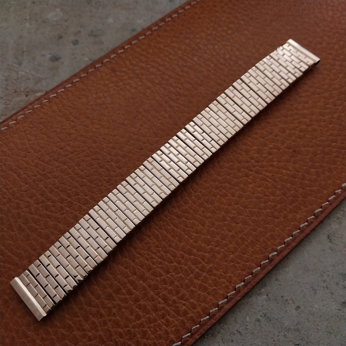 5/8" 1940s 10k Rose Gold Filled Classique Unused Vintage Watch Band