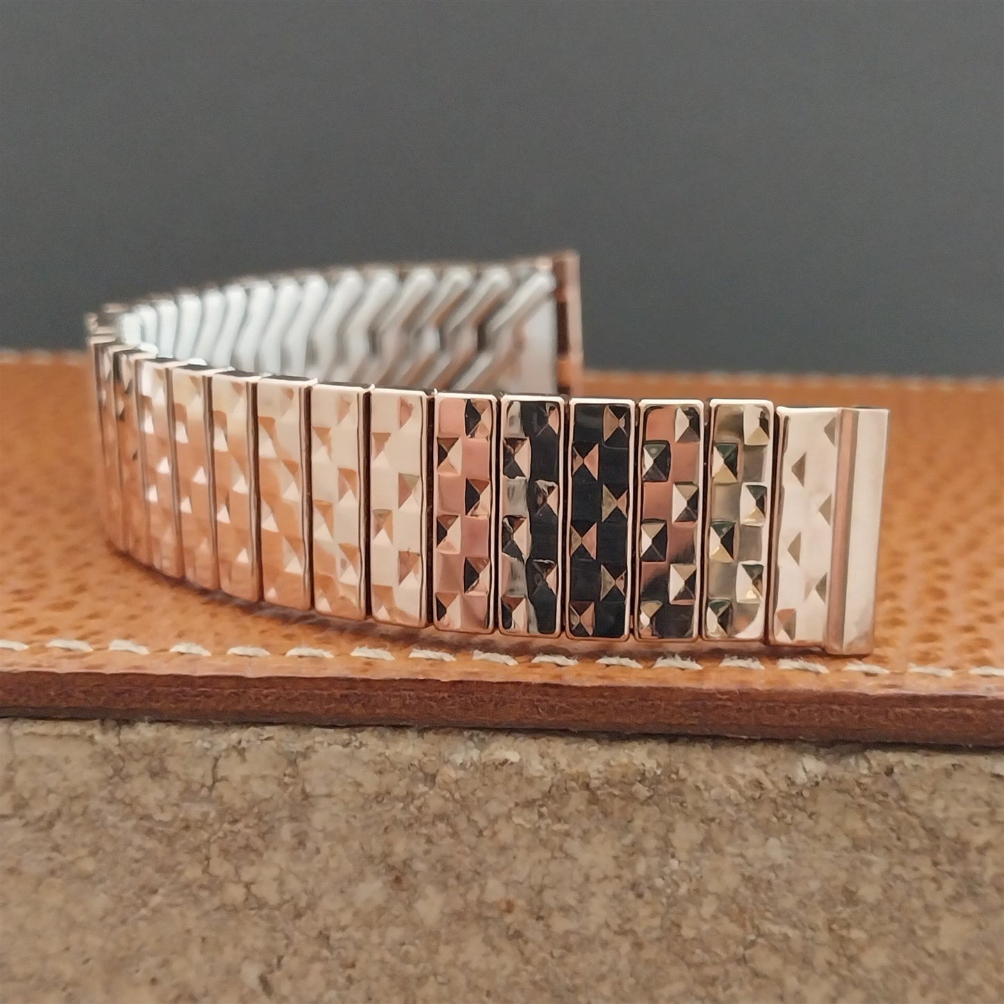 5/8" 1940s 10k Rose Gold Filled Classique Unused Vintage Watch Band