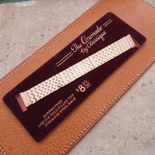 5/8" 1940s 10k Rose Gold Filled Classique Unused Vintage Watch Band