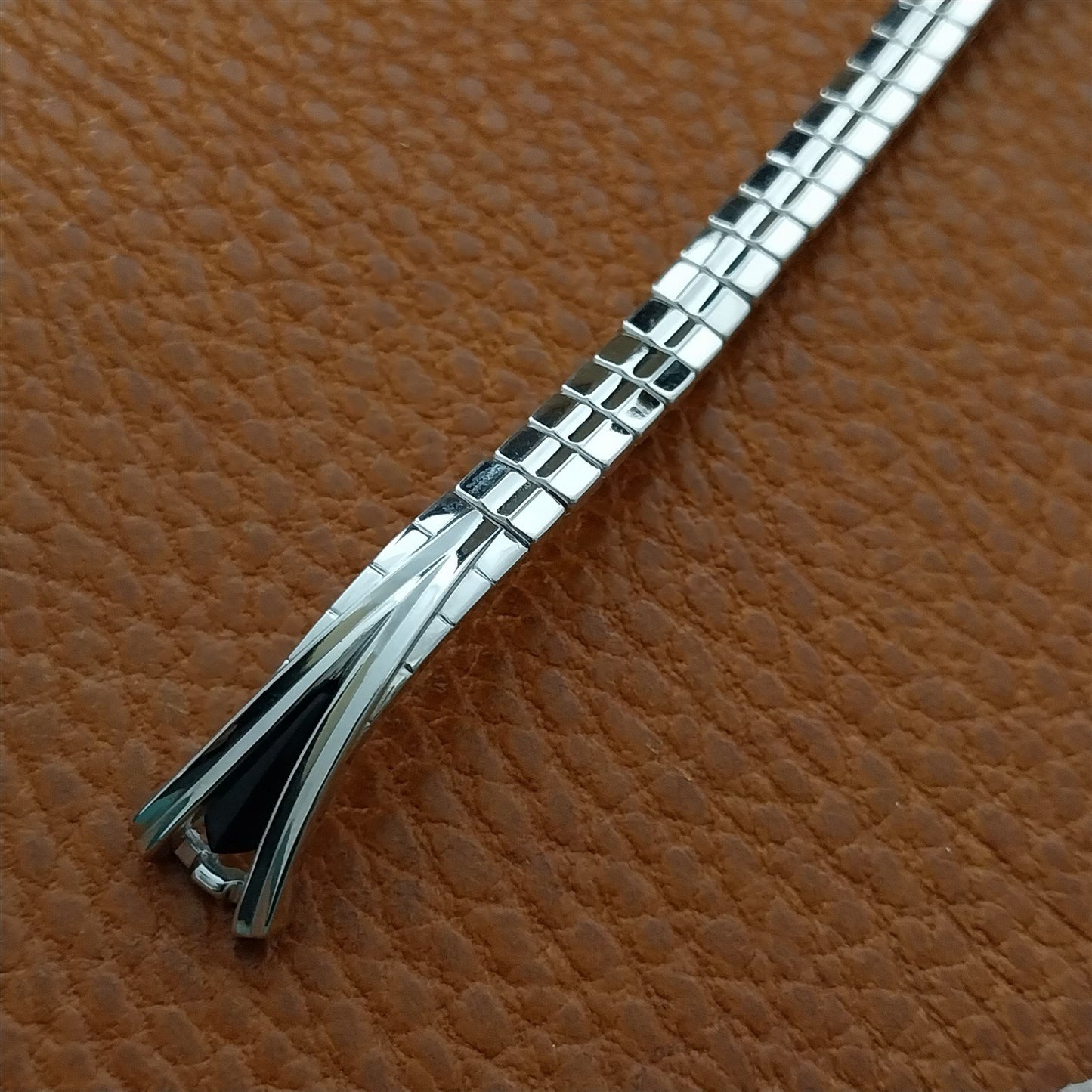 Ladies White Gold-Fill Speidel nos 1950s Vintage Cocktail Watch Band