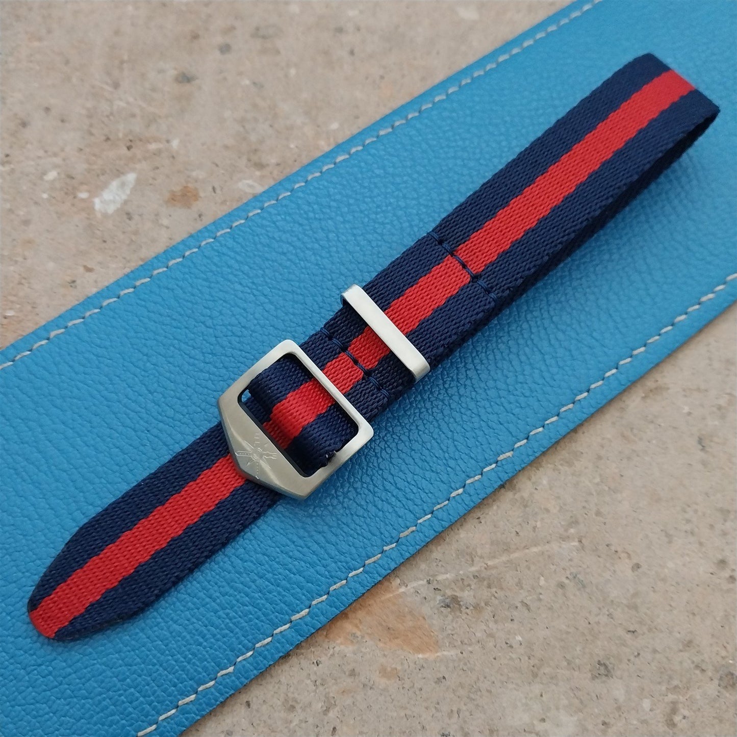17.6mm Striped Soft Nylon Classic Field Watch Strap