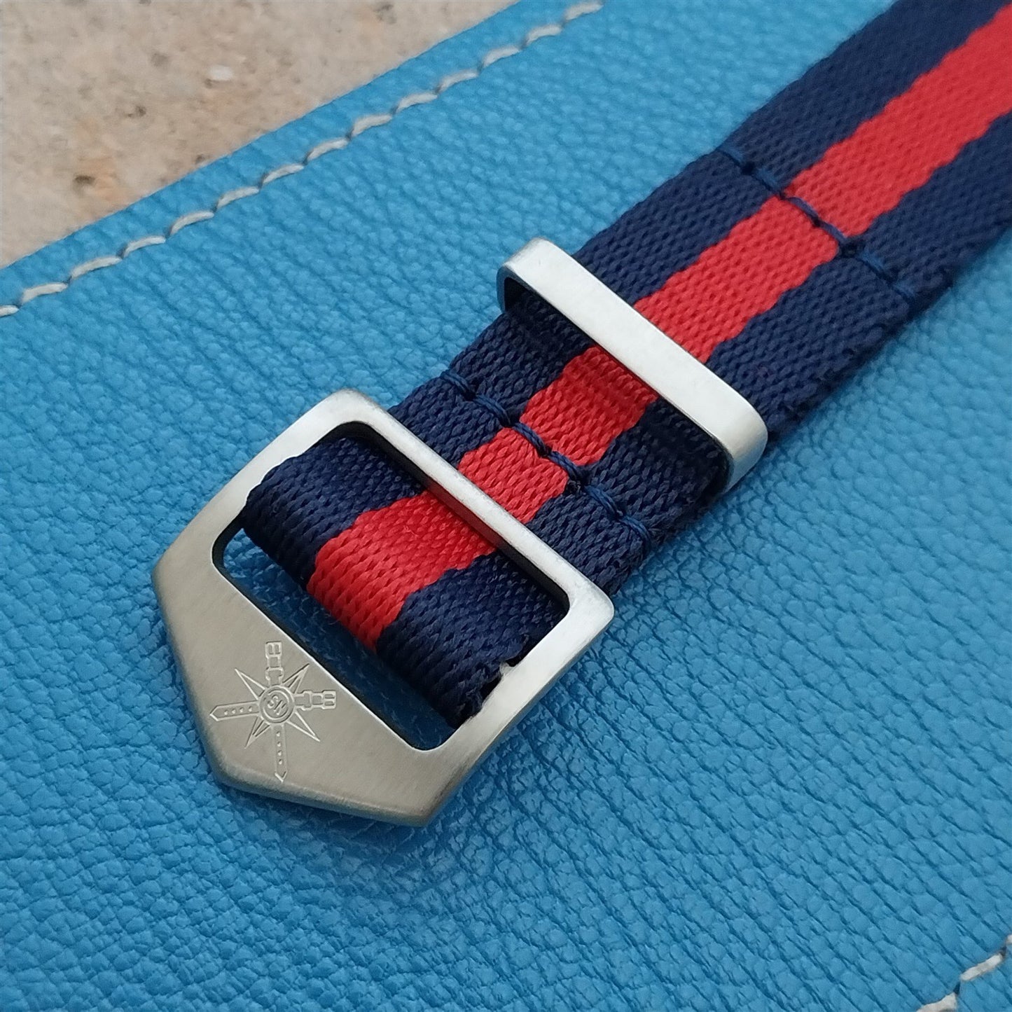 17.6mm Striped Soft Nylon Classic Field Watch Strap