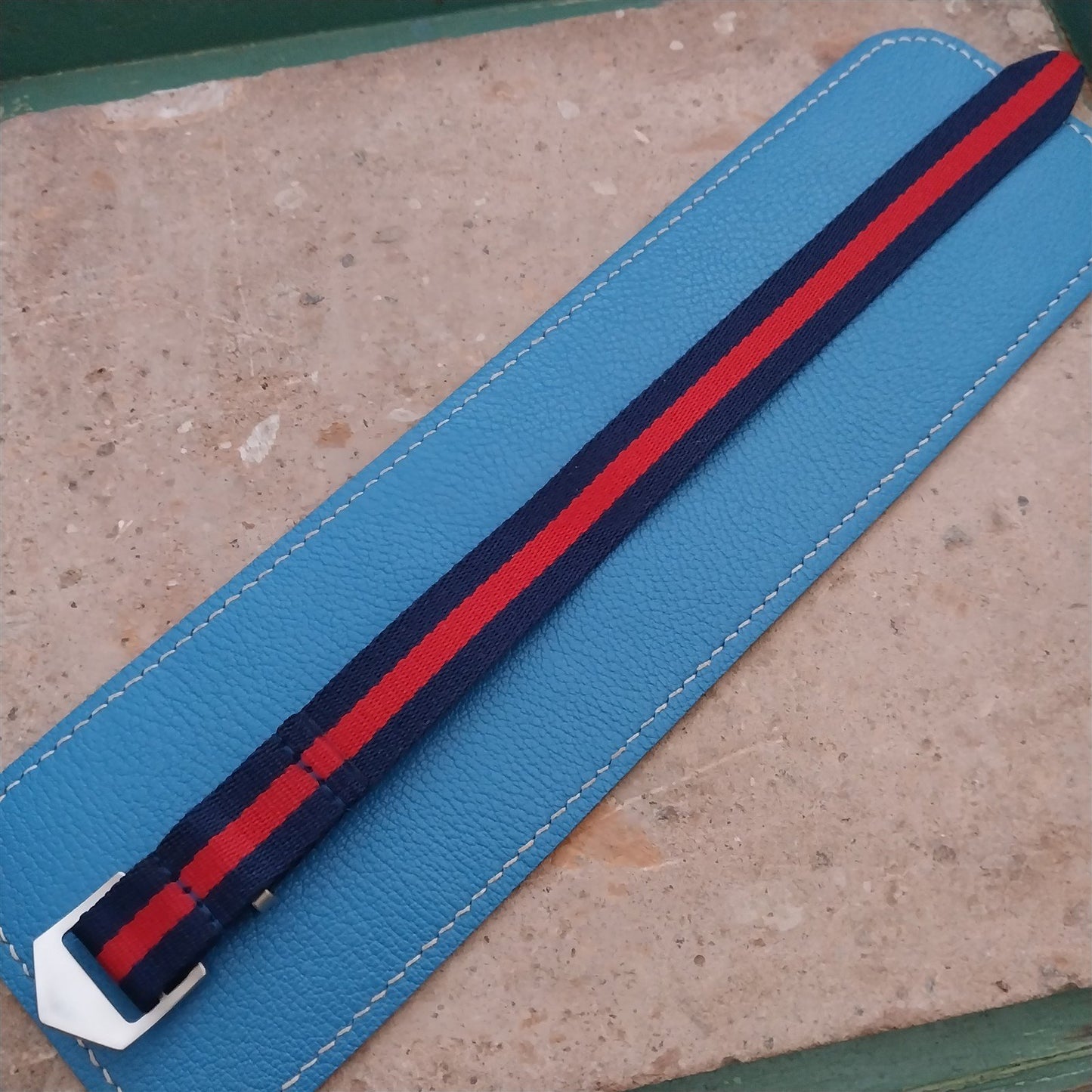 17.6mm Striped Soft Nylon Classic Field Watch Strap