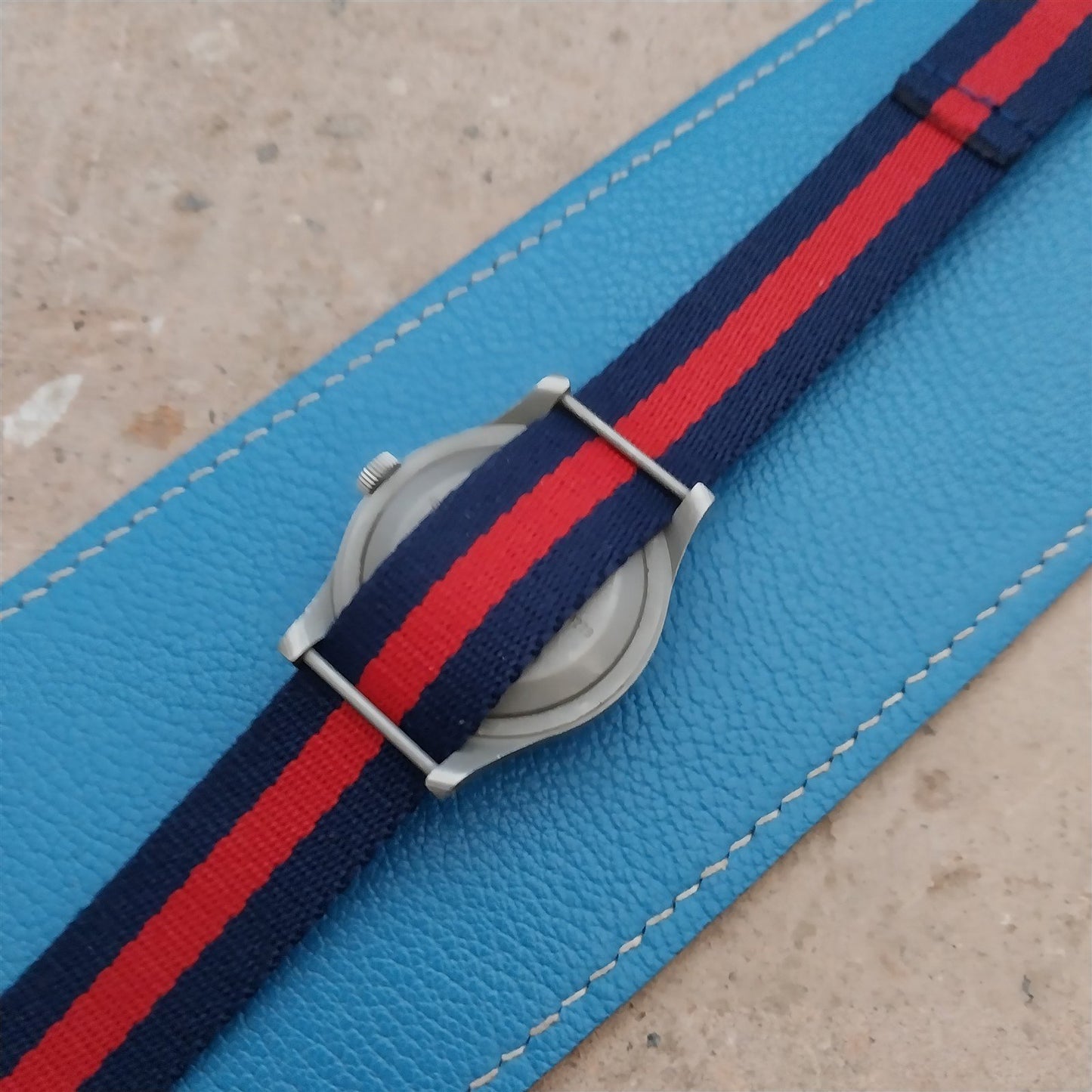 17.6mm Striped Soft Nylon Classic Field Watch Strap
