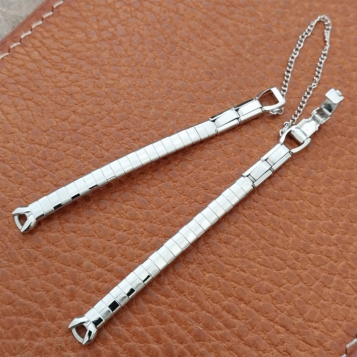 1960s Ladies White RGP Speidel Domino Vintage Cocktail Watch Band