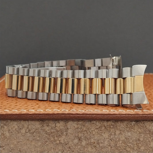 20mm Stainless & Gold-Tone President Link Hadley Roma Unused Watch Band