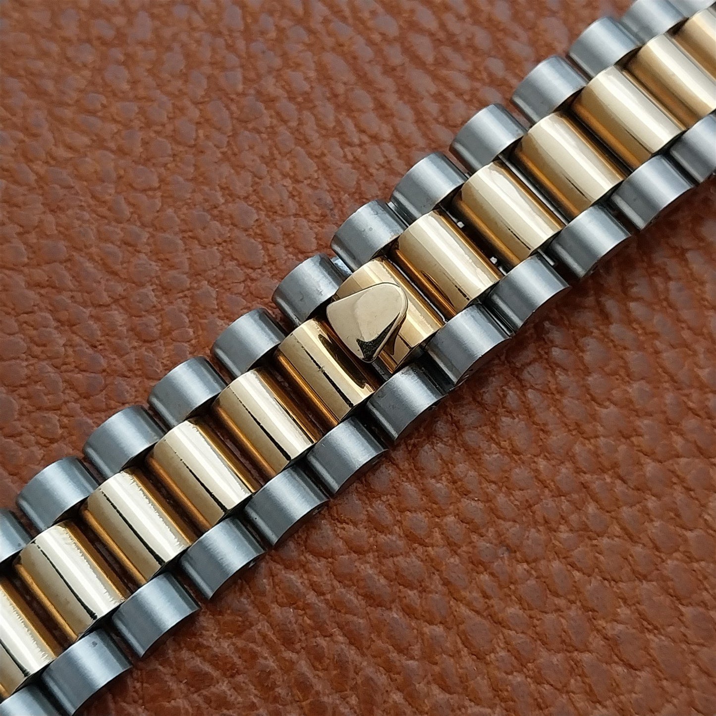 20mm Stainless & Gold-Tone President Link Hadley Roma Unused Watch Band