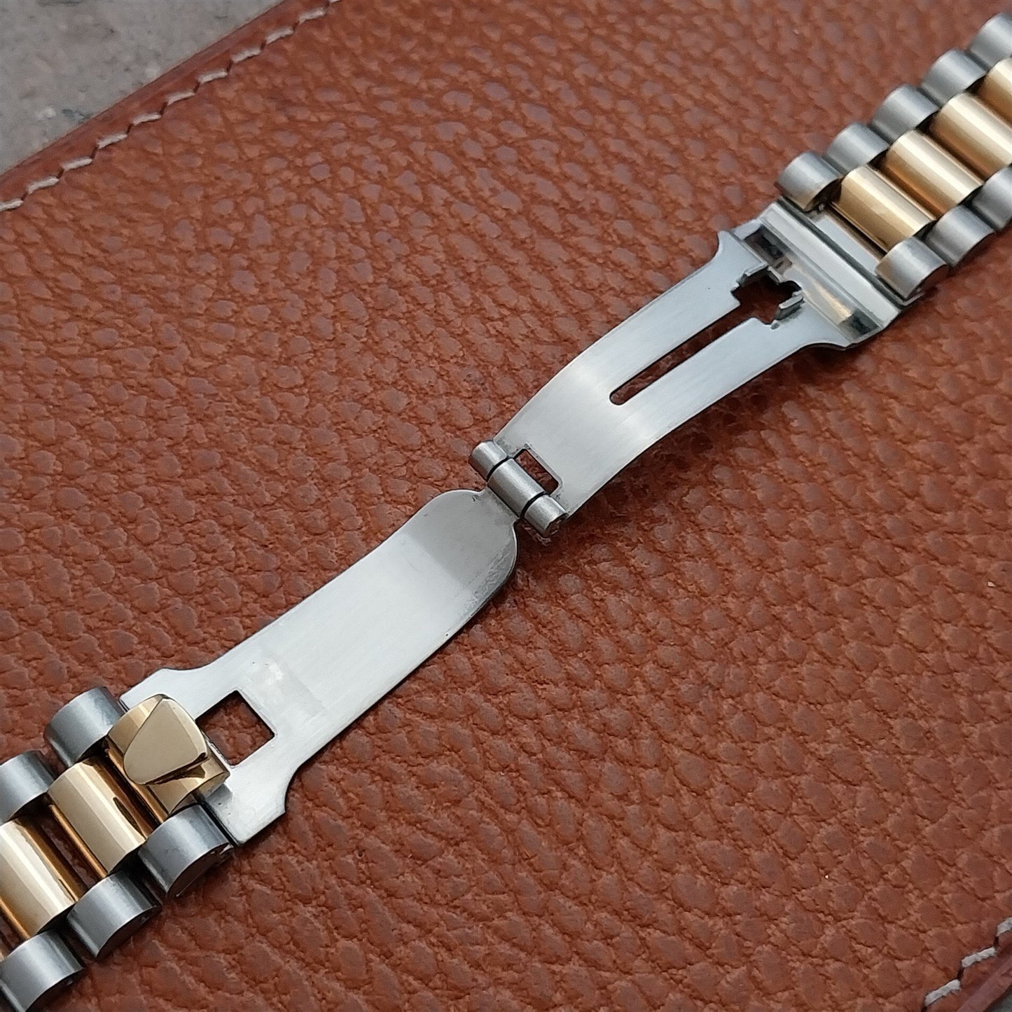 20mm Stainless & Gold-Tone President Link Hadley Roma Unused Watch Band