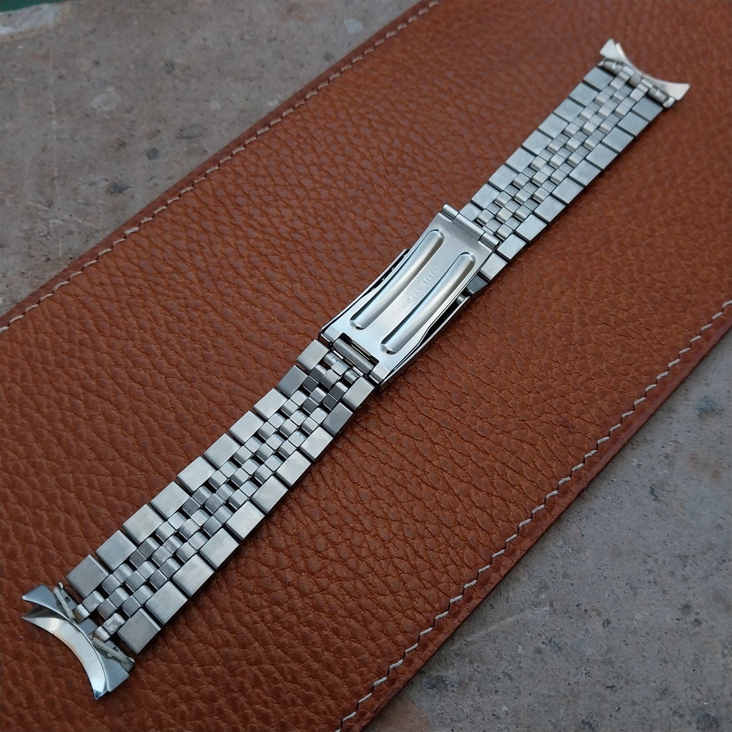 Vintage 20mm Hadley Stainless Steel & Gold Tone Jubilee Unused Watch Band