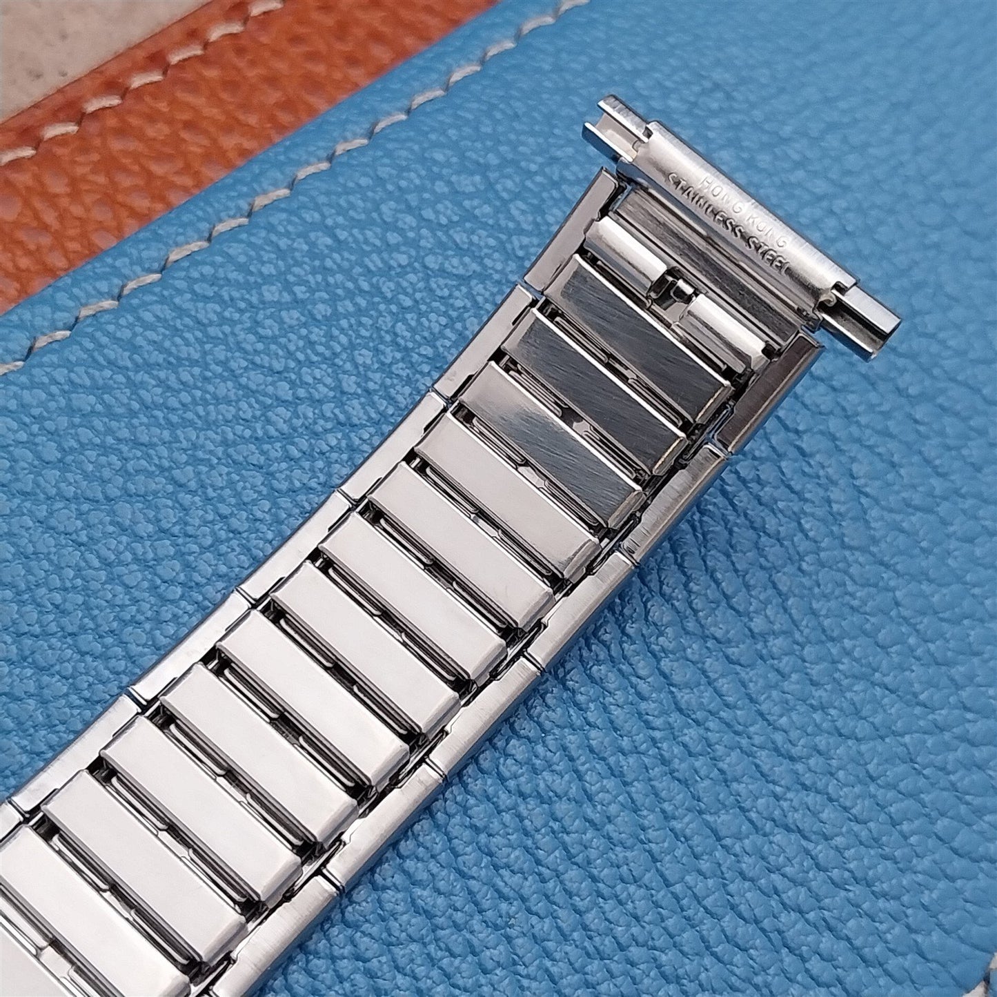 17mm 18mm 20mm Hadley Roma Stainless Steel & Gold-Tone Expansion Watch Band