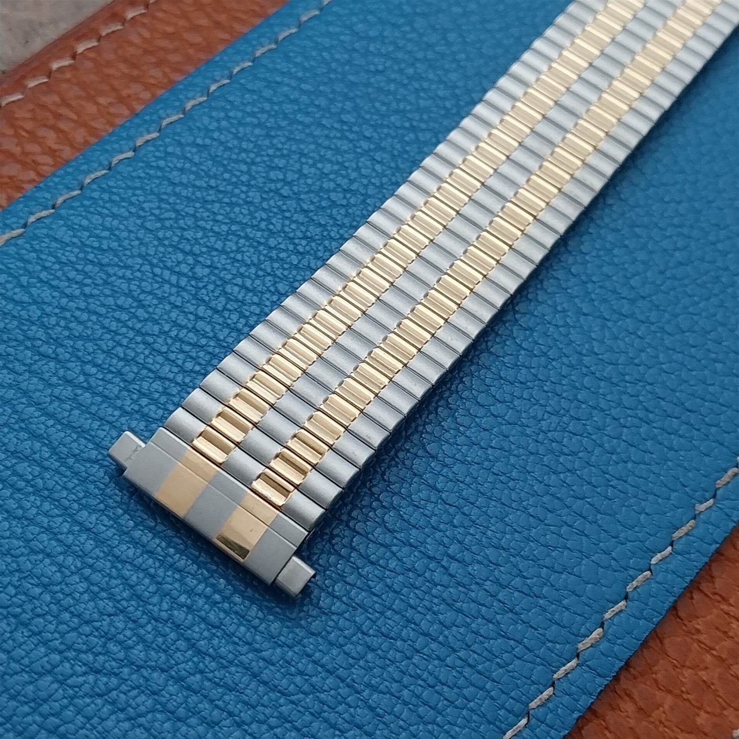17mm 18mm 20mm Hadley Roma Stainless Steel & Gold-Tone Expansion Watch Band
