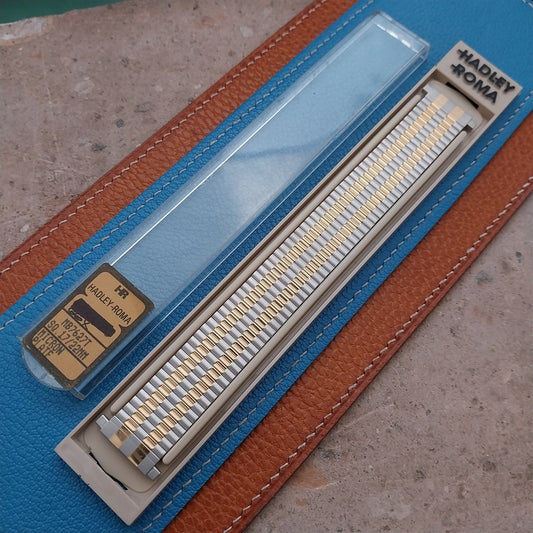 17mm 18mm 20mm Hadley Roma Stainless Steel & Gold-Tone Expansion Watch Band