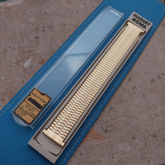17mm 18mm 20mm Hadley Roma Gold-Tone Expansion Watch Band