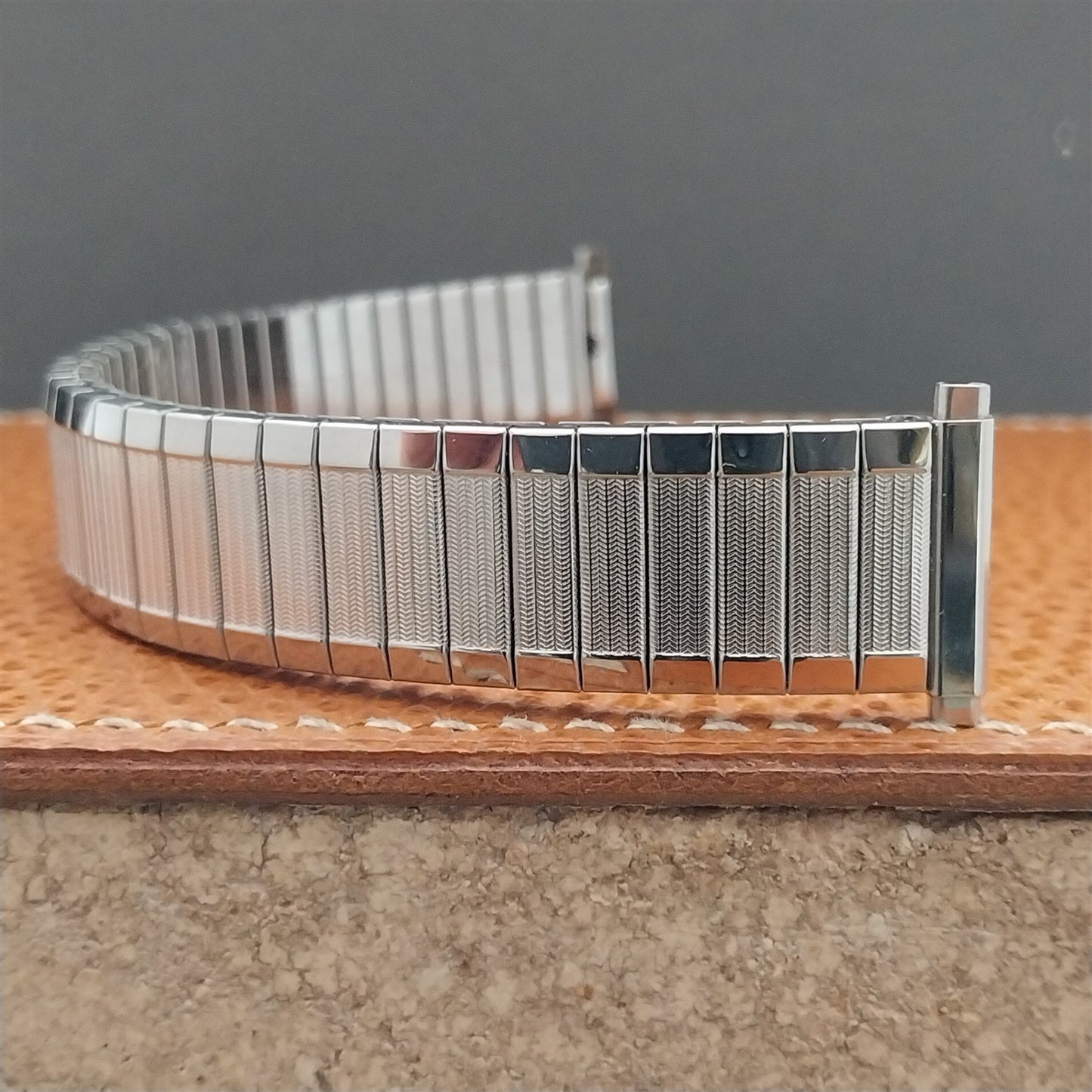 Dexter Morgan Speidel Aquarius Stainless Steel 1970s nos Vintage Watch Band