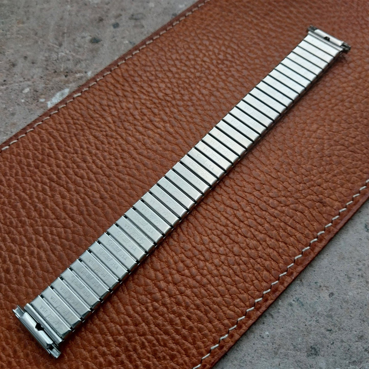 Dexter Morgan Speidel Aquarius Stainless Steel 1970s nos Vintage Watch Band