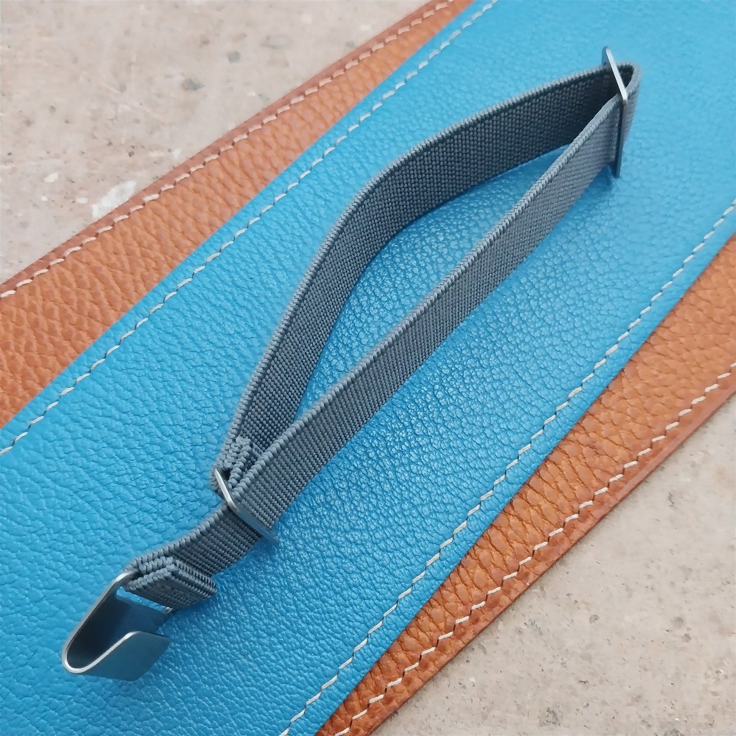 18mm Marine Nationale MN Parachute Gray Elastic Field Watch Strap