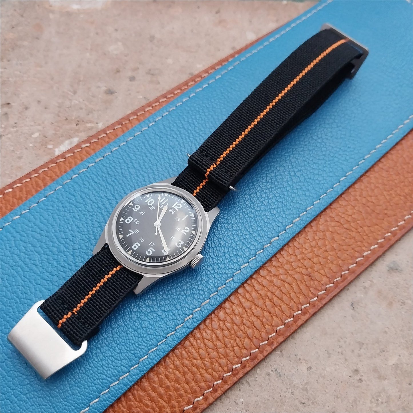 18mm Marine Nationale MN Parachute Elastic Field Watch Strap