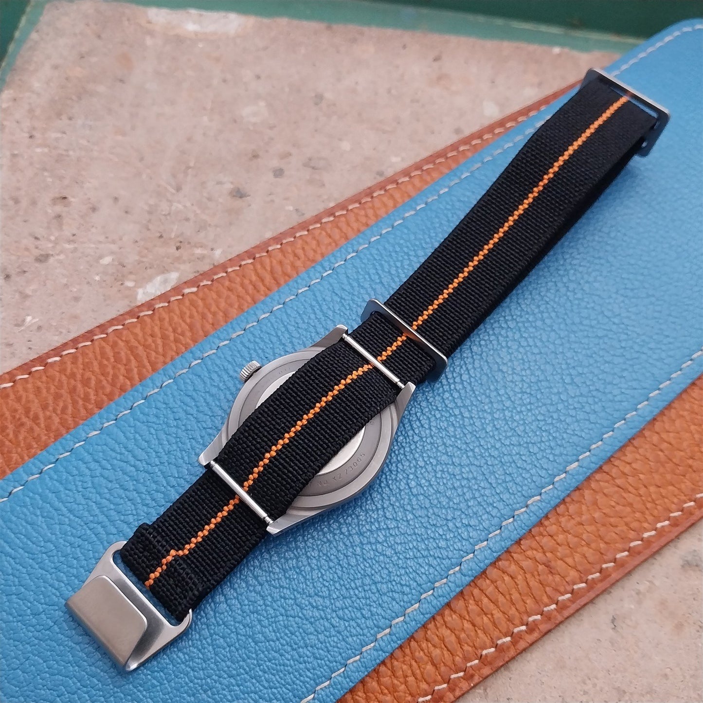 18mm Marine Nationale MN Parachute Elastic Field Watch Strap