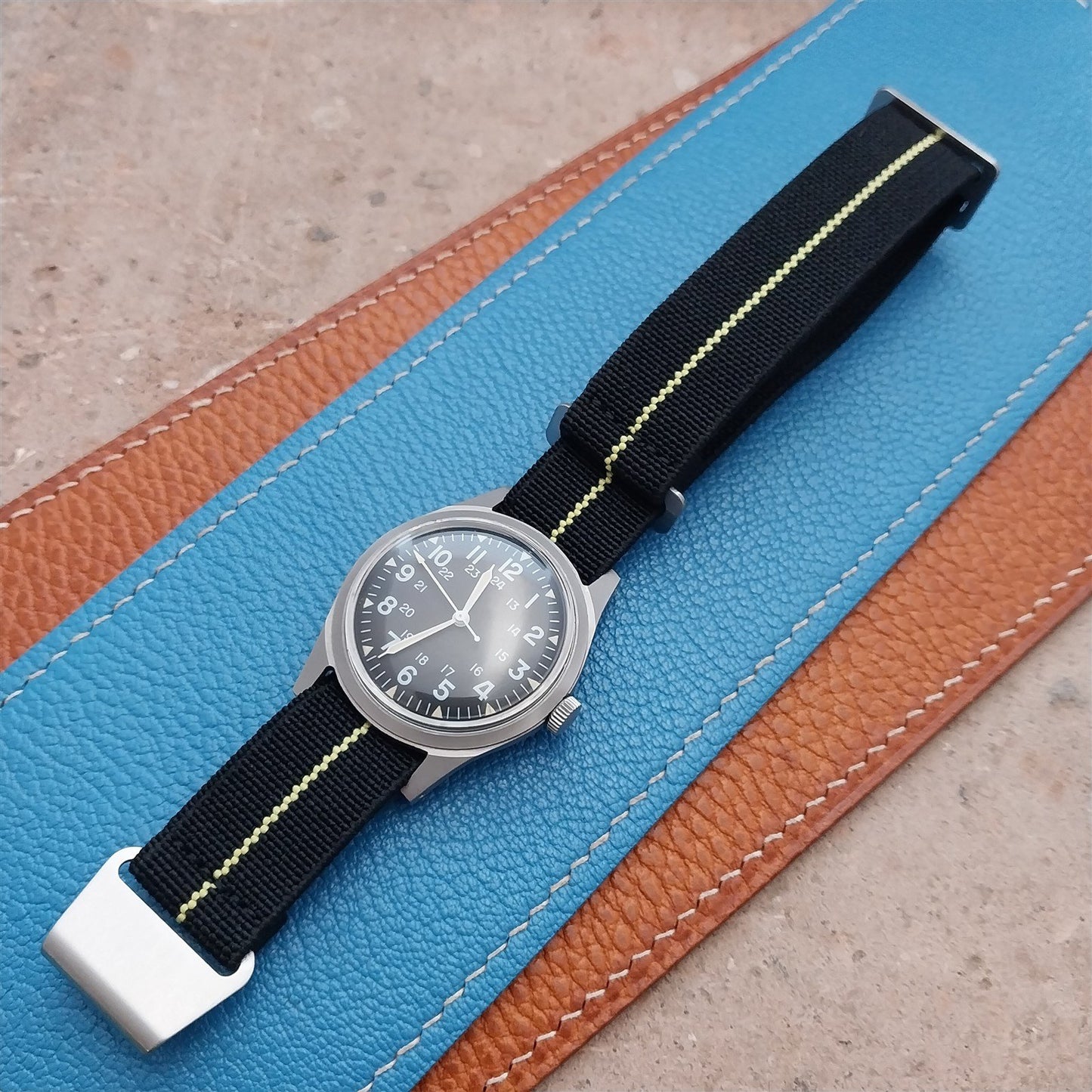 18mm Marine Nationale MN Parachute Elastic Field Watch Strap