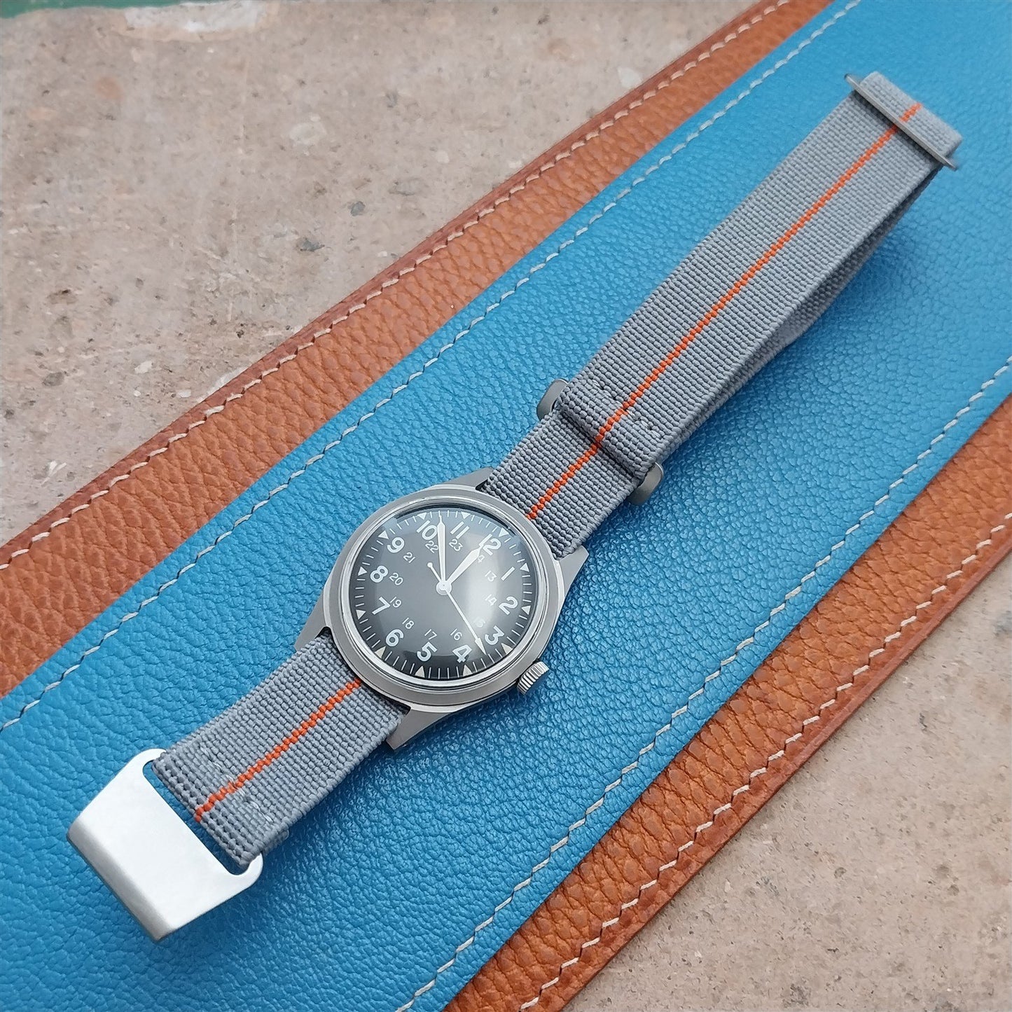 18mm Marine Nationale MN Parachute Elastic Field Watch Strap