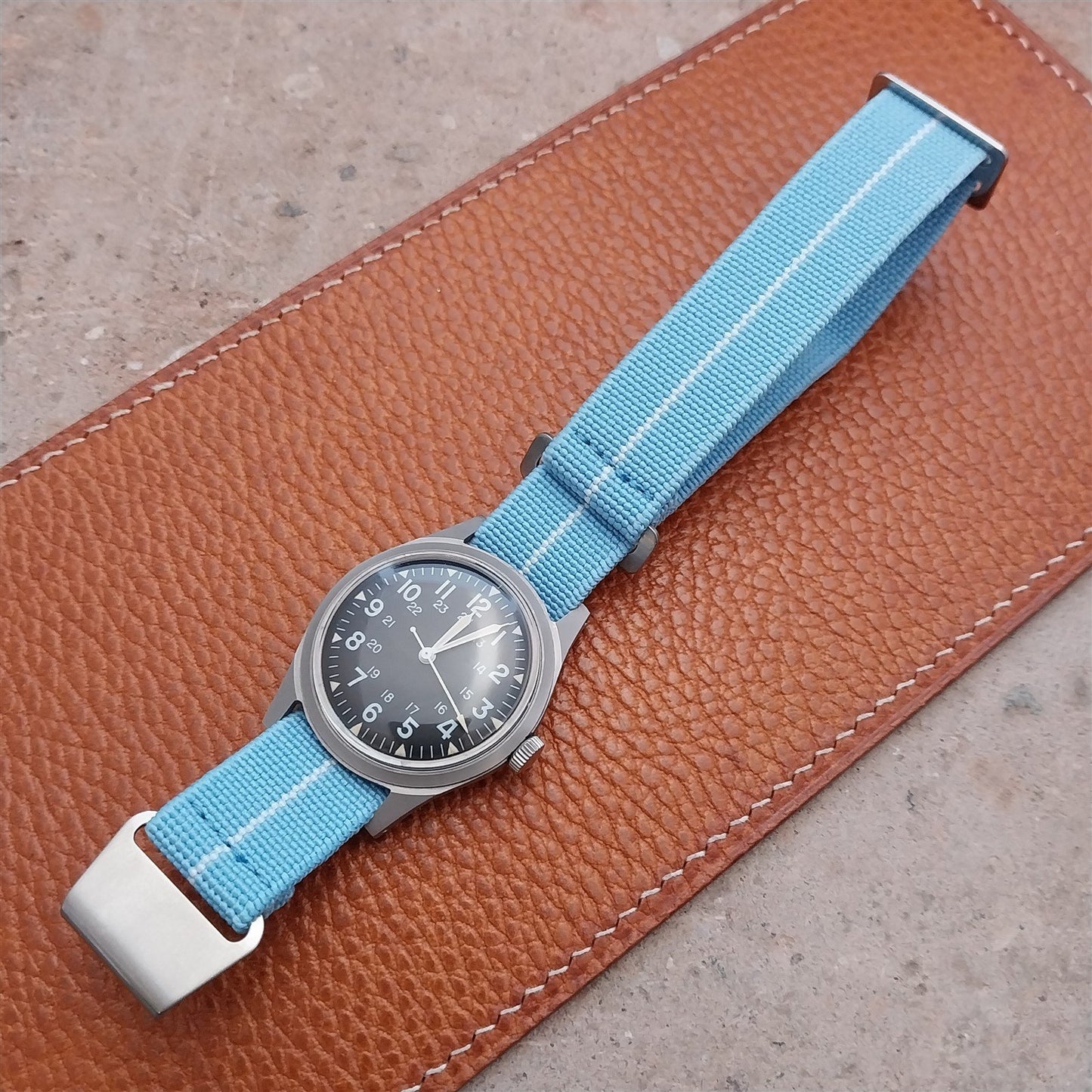 18mm Marine Nationale MN Parachute Elastic Field Watch Strap