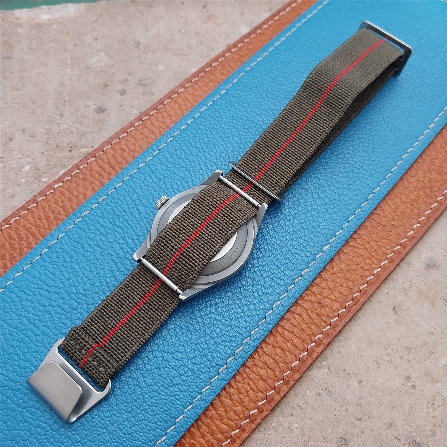 18mm Marine Nationale MN Parachute Elastic Field Watch Strap