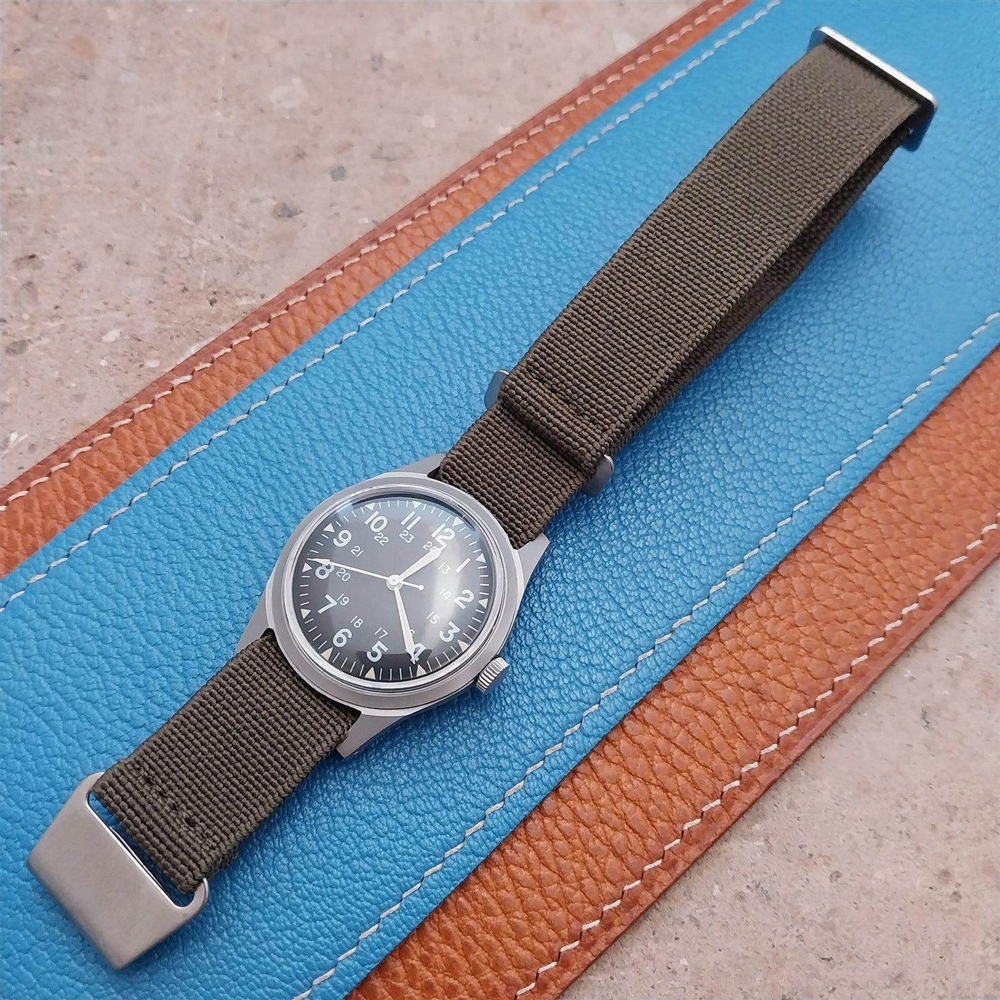 18mm Marine Nationale MN Parachute Elastic Field Watch Strap