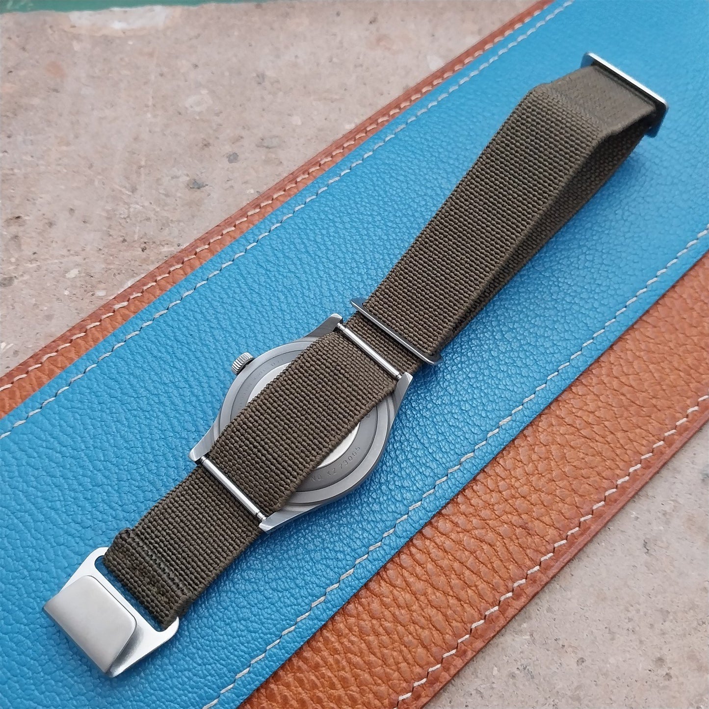 18mm Marine Nationale MN Parachute Elastic Field Watch Strap