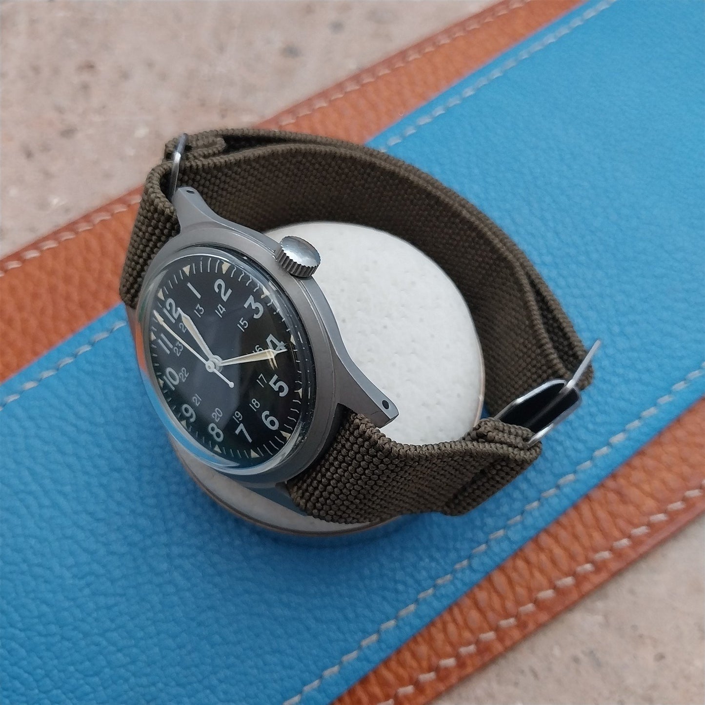 18mm Marine Nationale MN Parachute Elastic Field Watch Strap