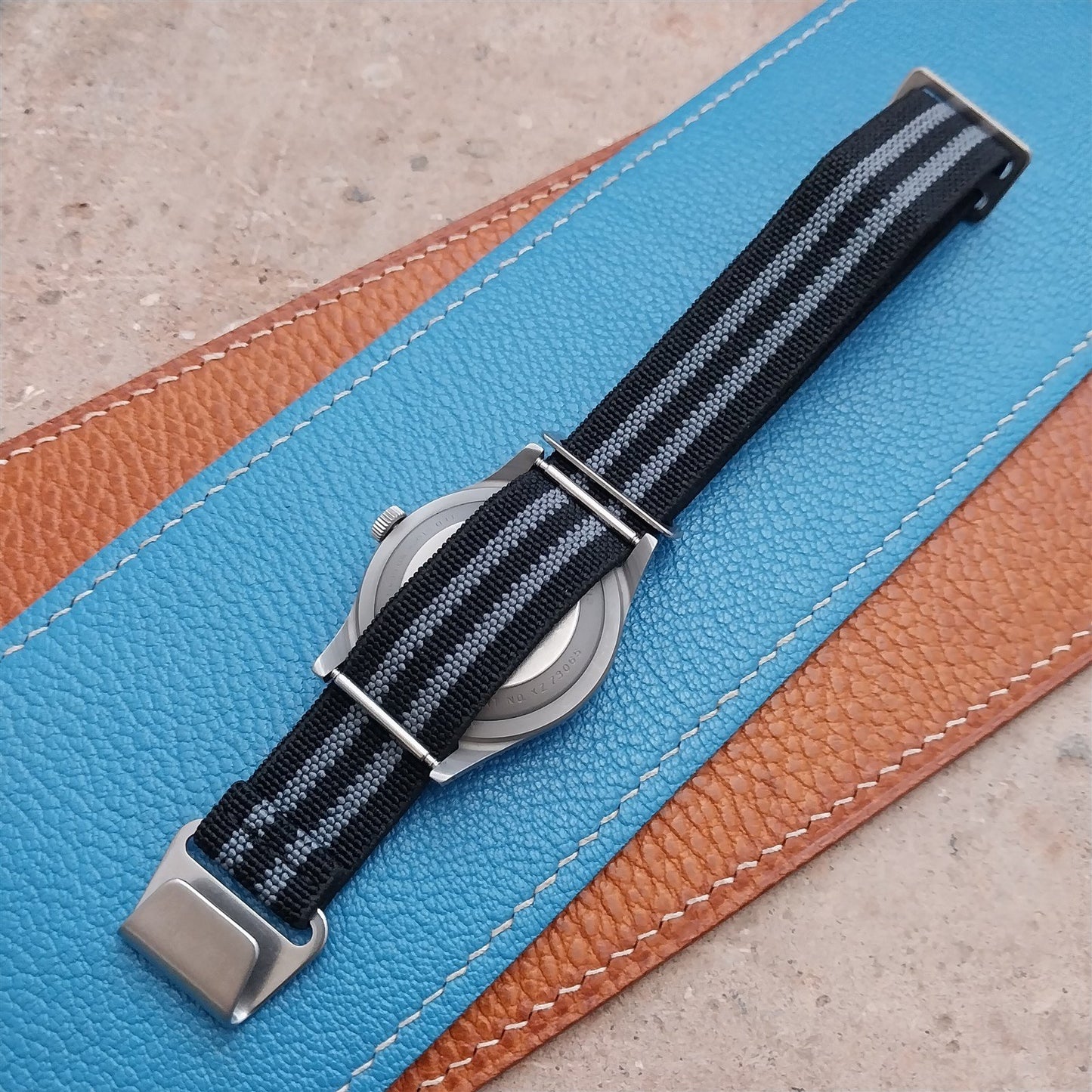 18mm Marine Nationale MN Parachute Elastic Field Watch Strap