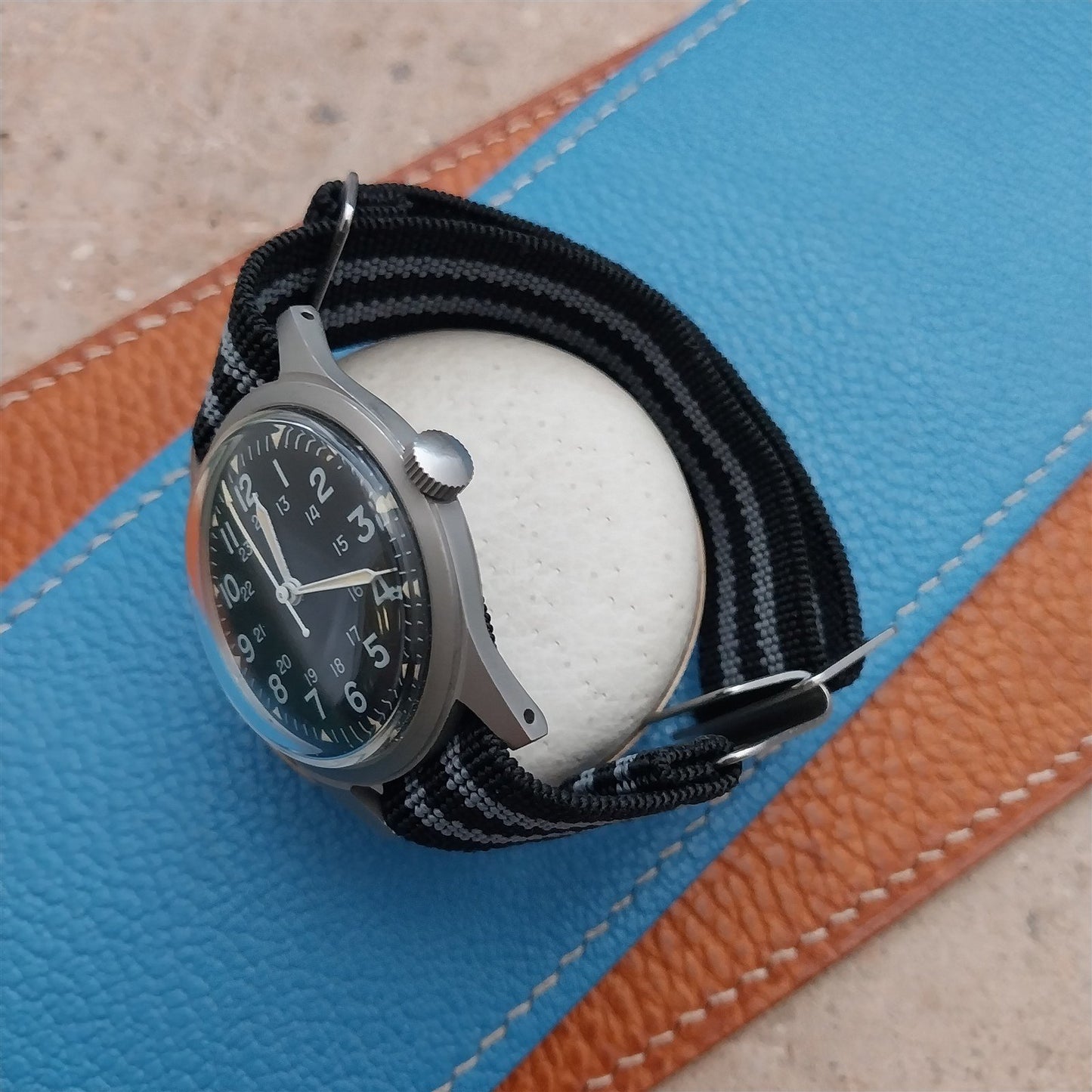 18mm Marine Nationale MN Parachute Elastic Field Watch Strap