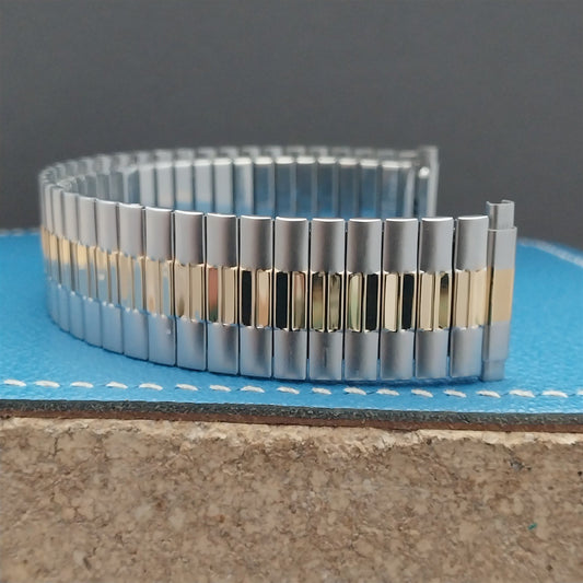 16mm 18mm 20mm Kreisler Stainless & Gold-Tone Expansion Unused Watch Band