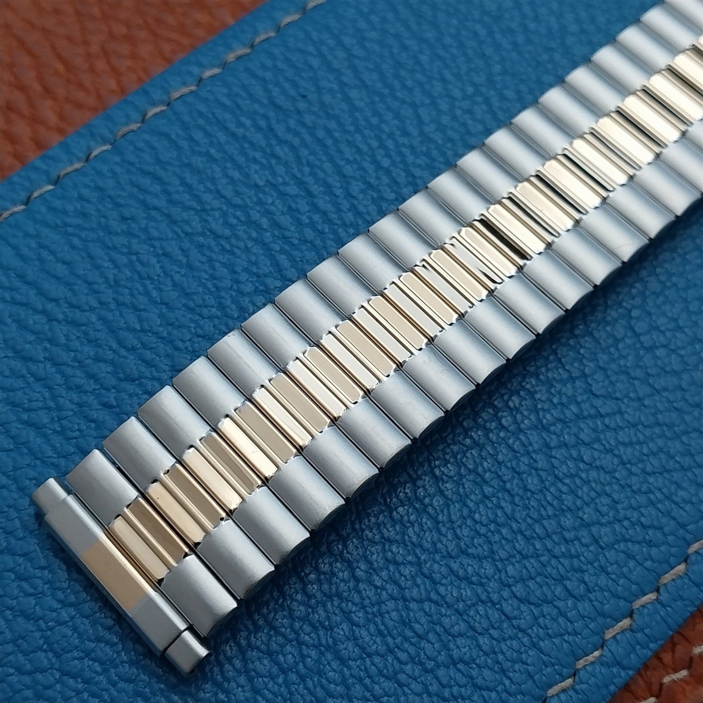 16mm 18mm 20mm Kreisler Stainless & Gold-Tone Expansion Unused Watch Band