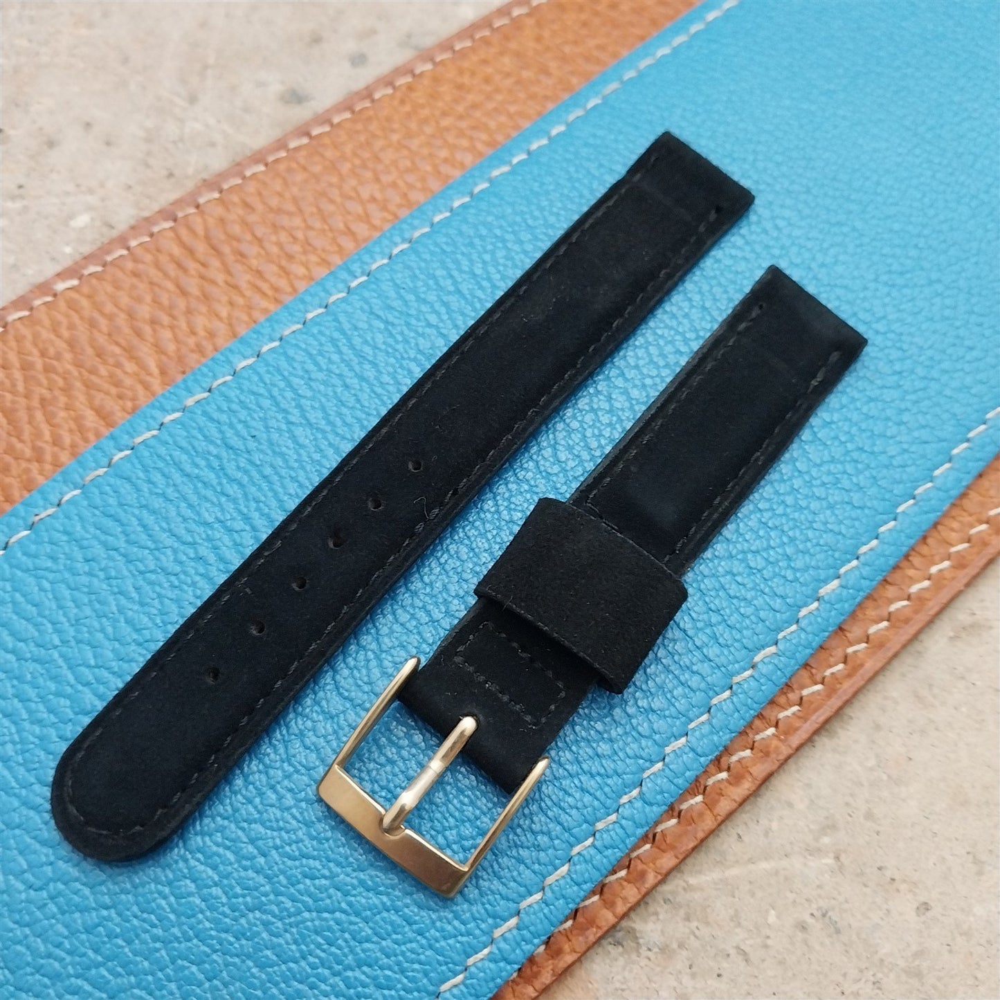 Vintage 5/8" Gemex Suede Unused NOS Classic 1960s Watch Strap