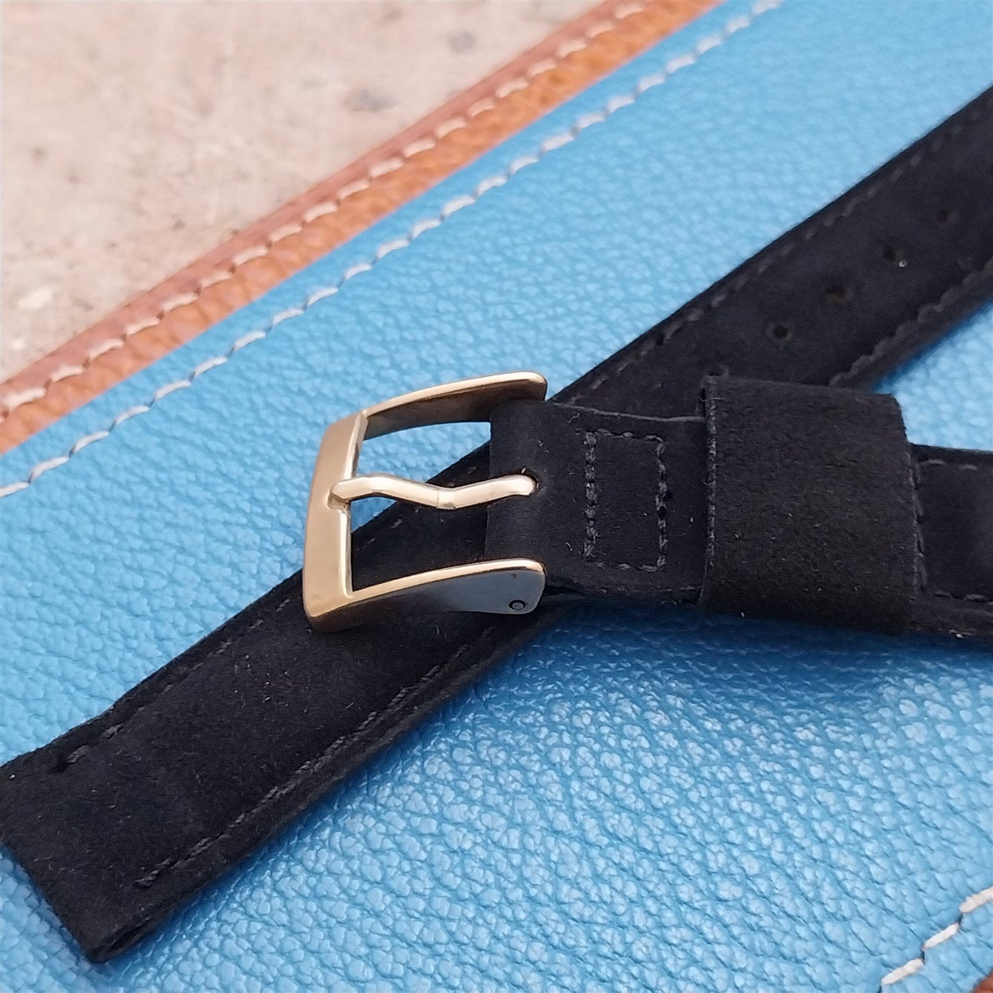 Vintage 5/8" Gemex Suede Unused NOS Classic 1960s Watch Strap