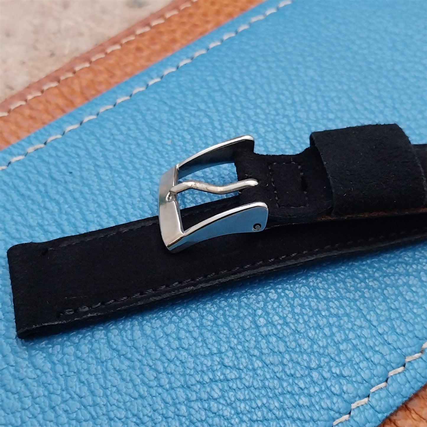 Vintage 5/8" Gemex Padded Suede Unused Classic 1950s Watch Strap