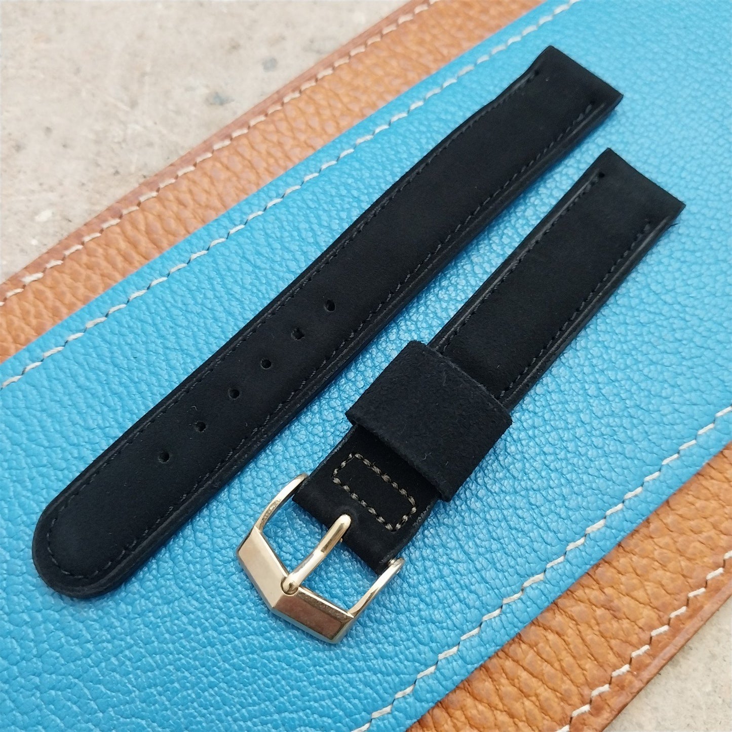 Vintage 5/8" Gemex Suede Unused NOS Classic 1960s Watch Strap