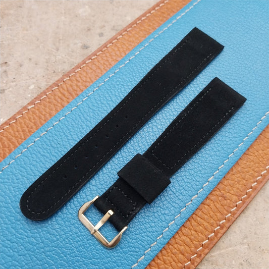 Vintage 19mm Gemex Unpadded Suede Long Unused 1950s Watch Strap