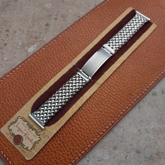 19mm 18mm 17mm 16mm Kreisler White Gold-Filled Mesh Vintage Watch Band