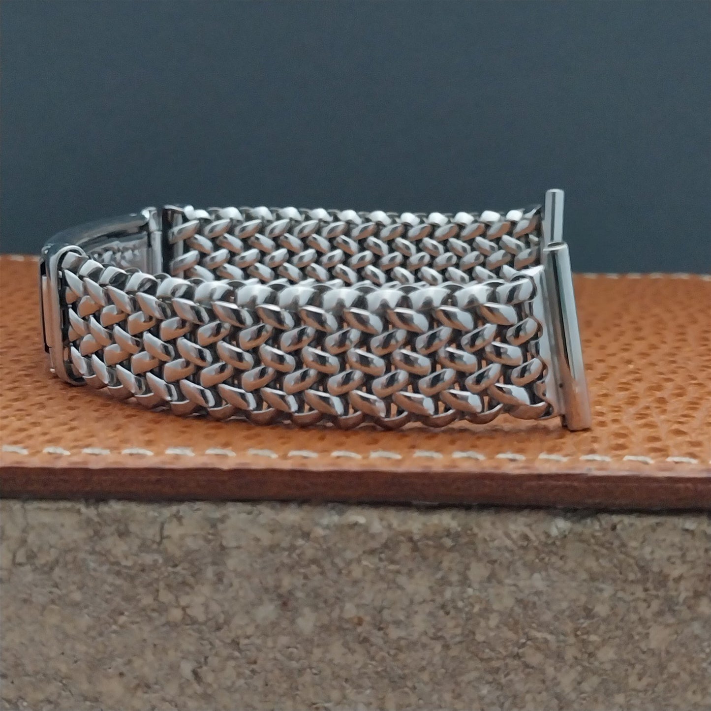 19mm 18mm 17mm 16mm White Gold-Filled Kreisler Mesh Vintage Watch Band