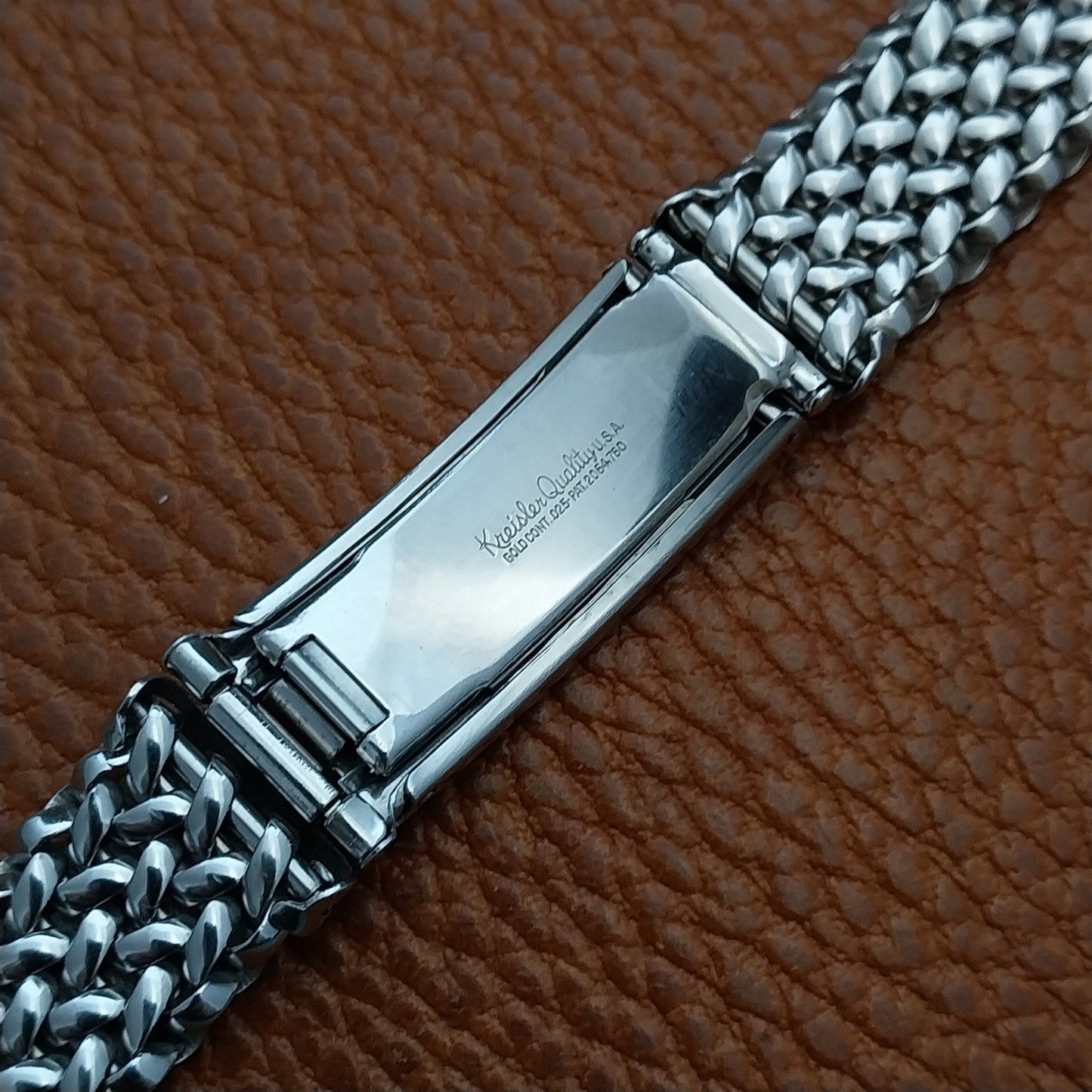 19mm 18mm 17mm 16mm White Gold-Filled Kreisler Mesh Vintage Watch Band