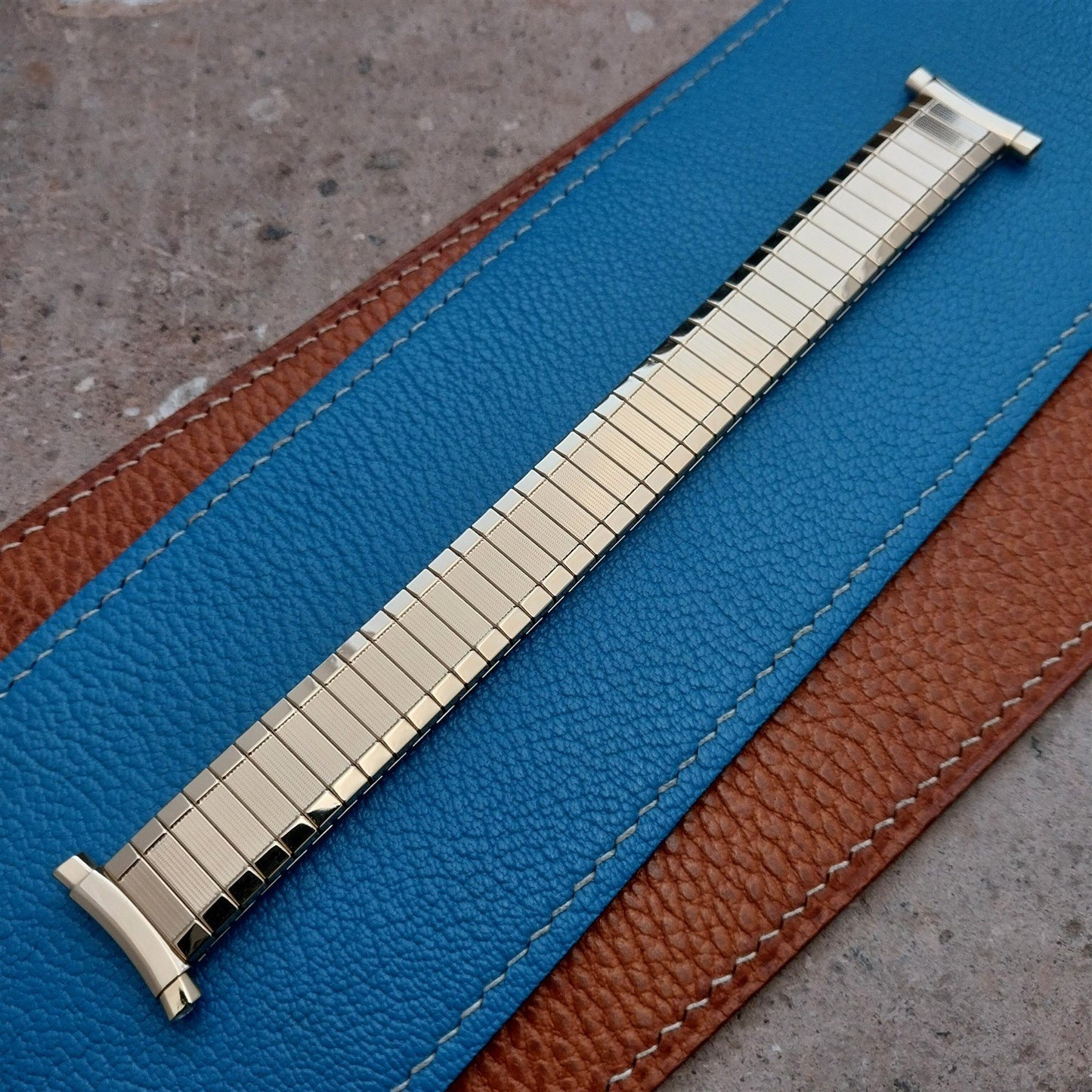 19mm 18mm 16mm Speidel Aquarius Yellow Gold Tone Unused Watch Band