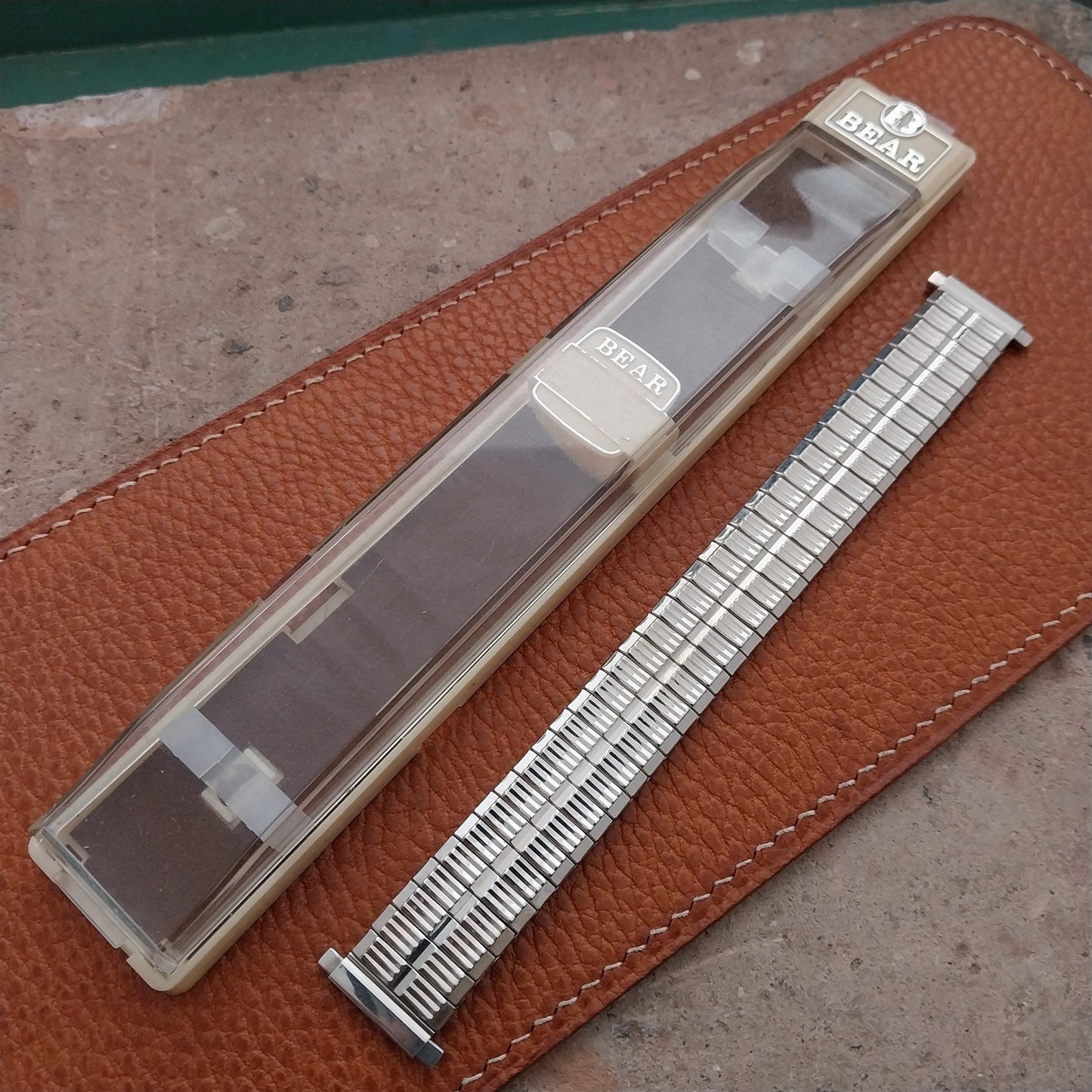 16mm 18mm 20mm BearFlex Stainless Steel Stretch Unused 1970s Vintage Watch Band