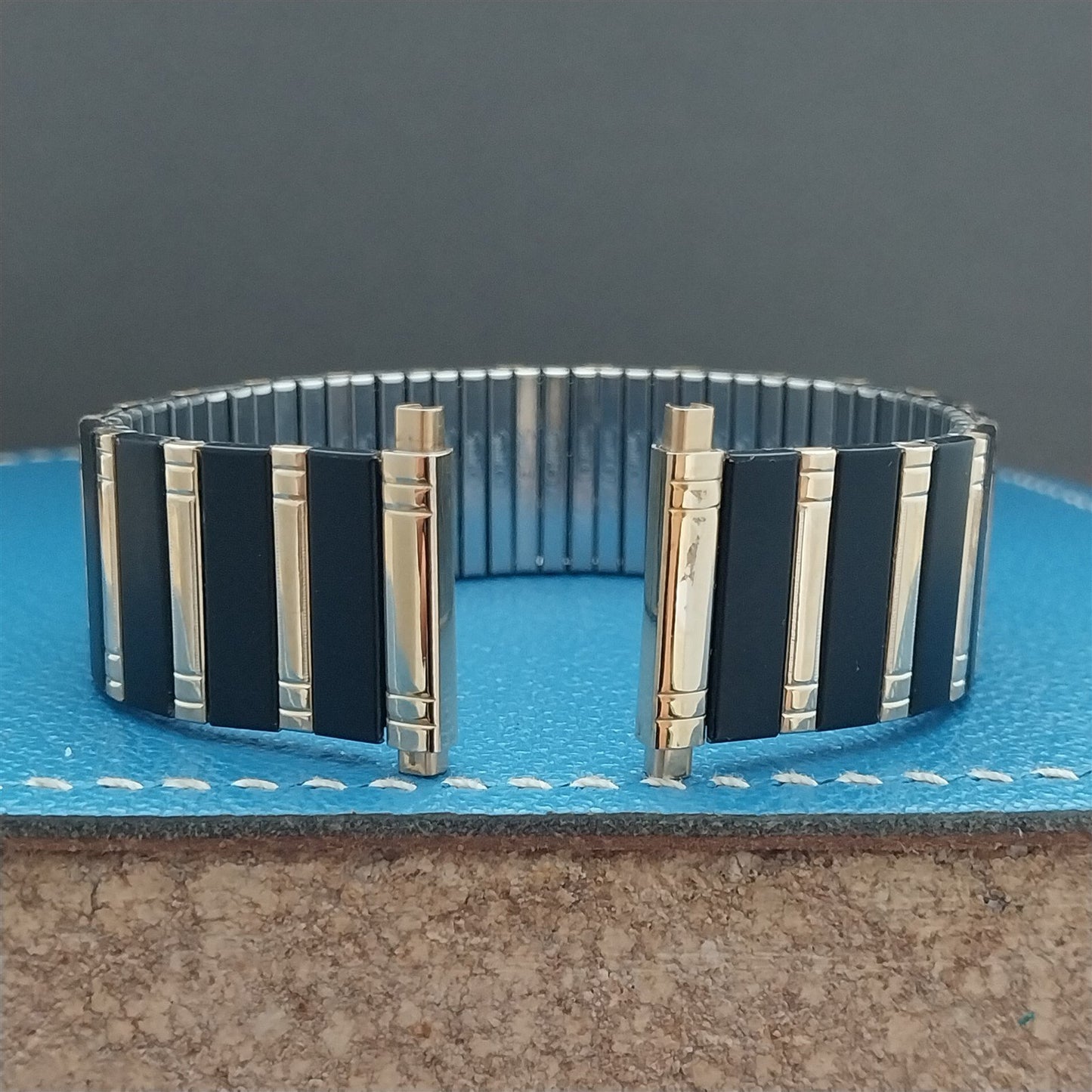 18mm 19mm 20mm Speidel Twistoflex Black & Gold-Tone Unused Watch Band