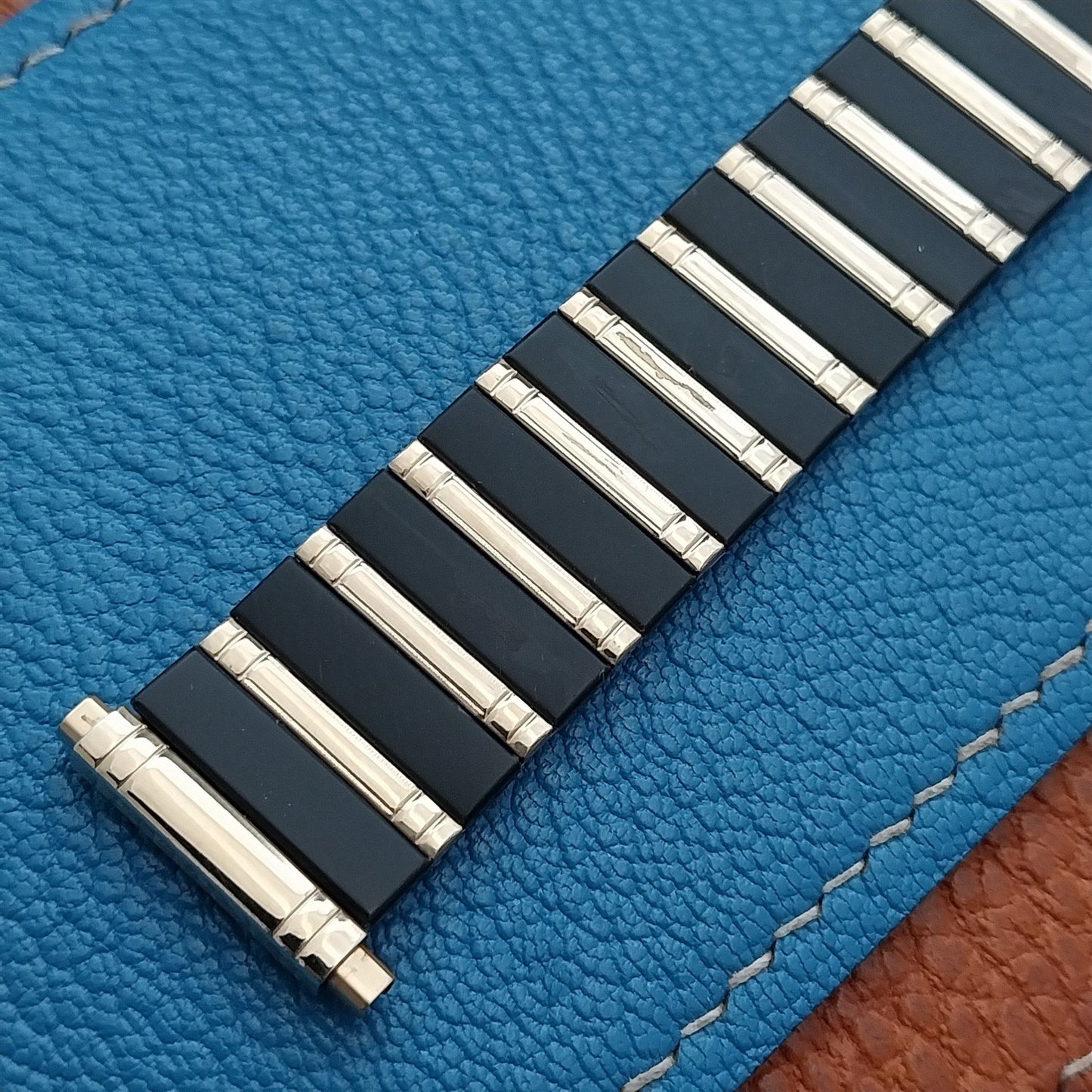 18mm 19mm 20mm Speidel Twistoflex Black & Gold-Tone Unused Watch Band