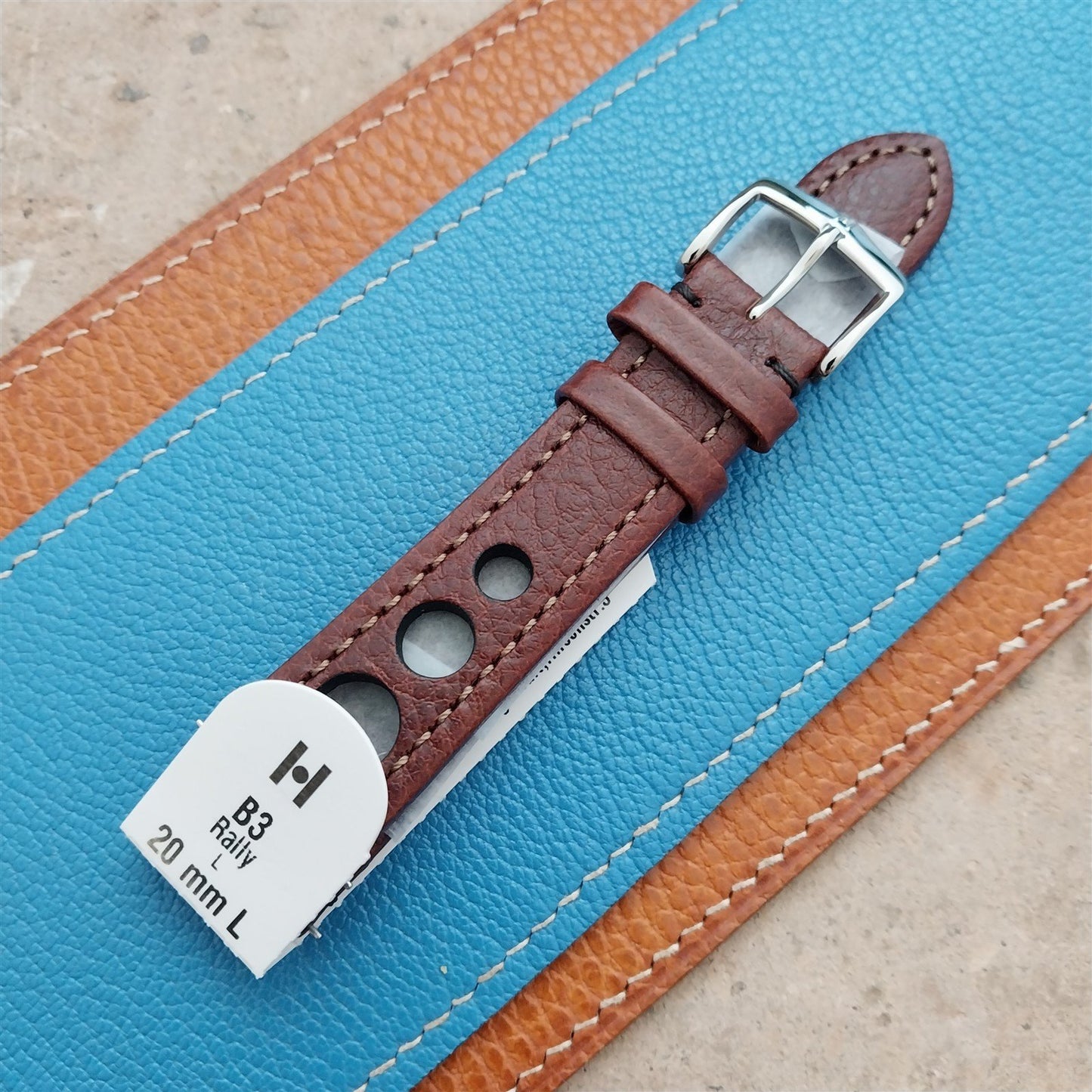 20mm Hirsch Rally Brown Buffalo Leather Unused 20/18 Watch Strap