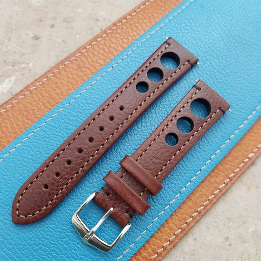 20mm Hirsch Rally Brown Buffalo Leather Unused 20/18 Watch Strap