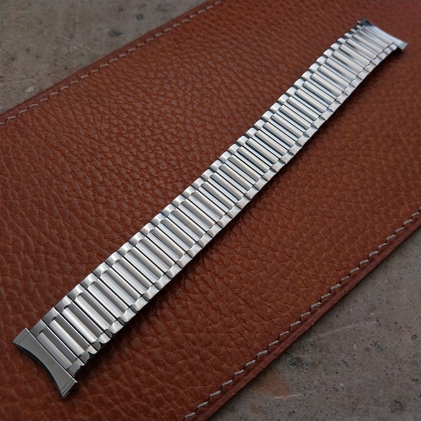 Vintage Bulova 16mm 18mm 19mm Stainless Steel Stretch NOS Watch Band