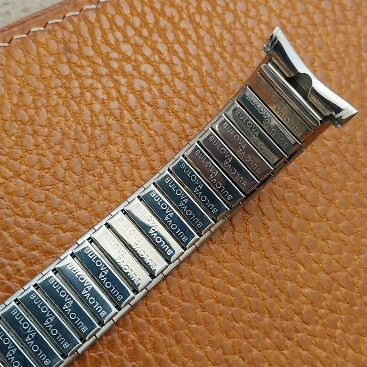 Vintage Bulova 16mm 18mm 19mm Stainless Steel Stretch NOS Watch Band